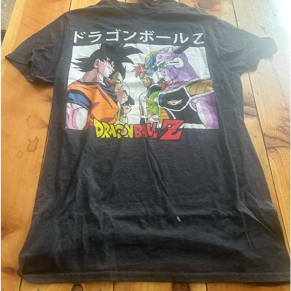 Dragon Ball Z Anime Cartoon Characters Juniors Grey Graphic SMALL Tee Shirt